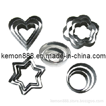 15PCS Cookie Cutter-Heart, Flower, Star, Oval & Round (60465)